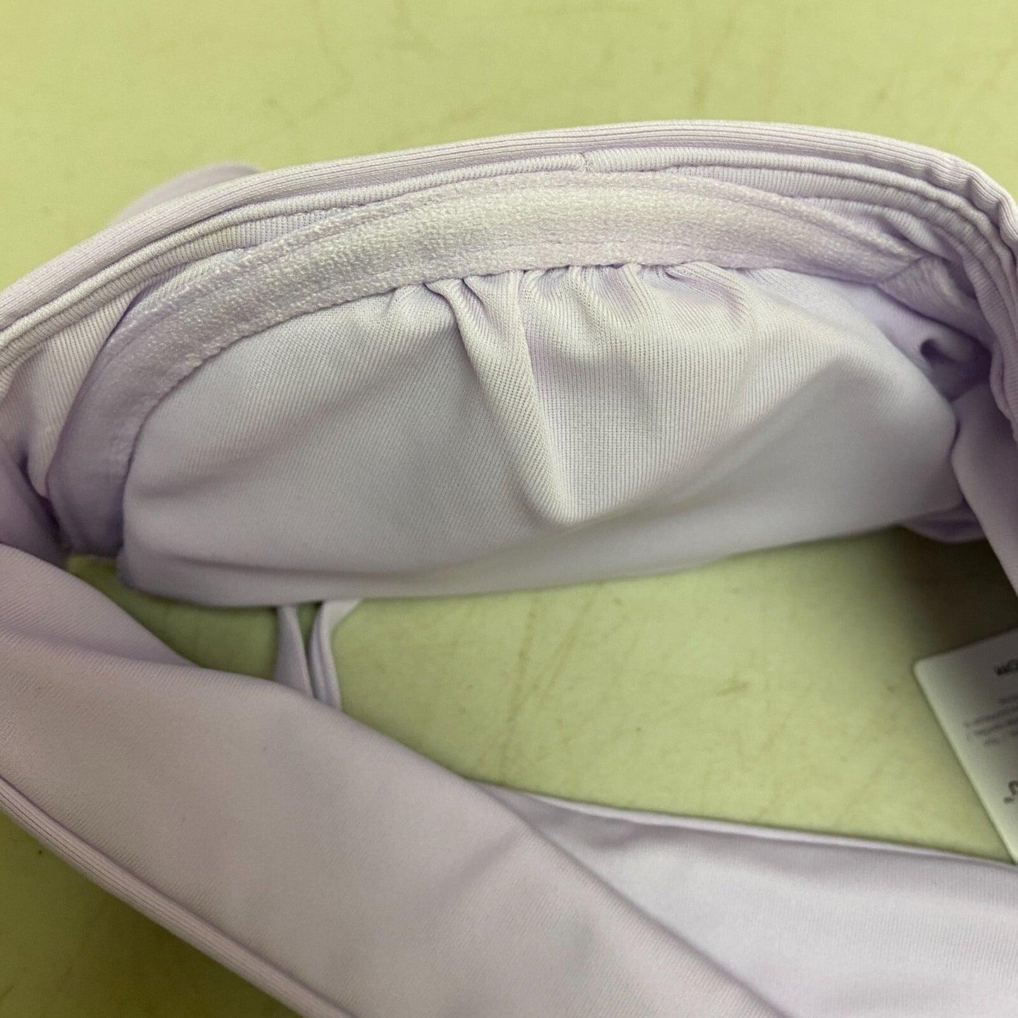 CALIA Women's Shirred Strapless Bandeau Low Support SwimTop Lilac Flash WSA23202