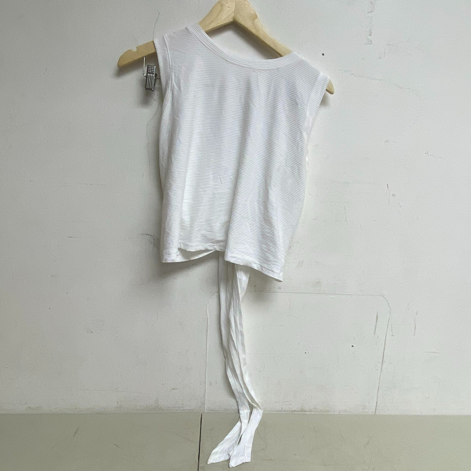 CALIA Women's Crop Wrap & Tie Tank Pure White Solid Stylish Trendy WAX11234