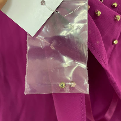 Dj Jaz 3/4 Split Sleeve Embellished Popover Sheath Dress Color: Orchid Size 4