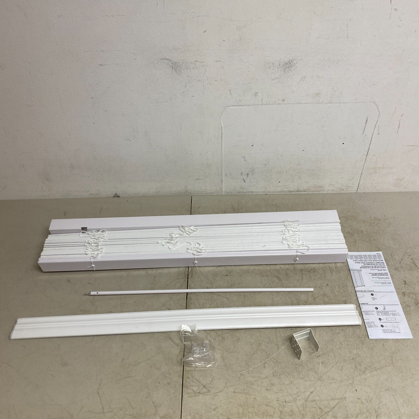 allen + roth 2-in Room Darkening Cordless Faux Wood Blind White 34in x 64in