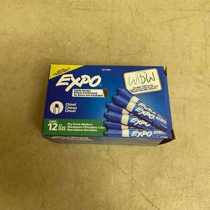 Expo Low Odor Dry Erase Markers Chisel Tip Blue 12 Pack Model  83003