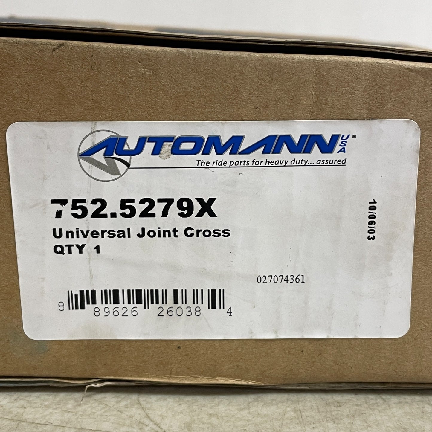 Automann 752.5279X Universal Joint Cross 1610 Series Greaseable U-Joint
