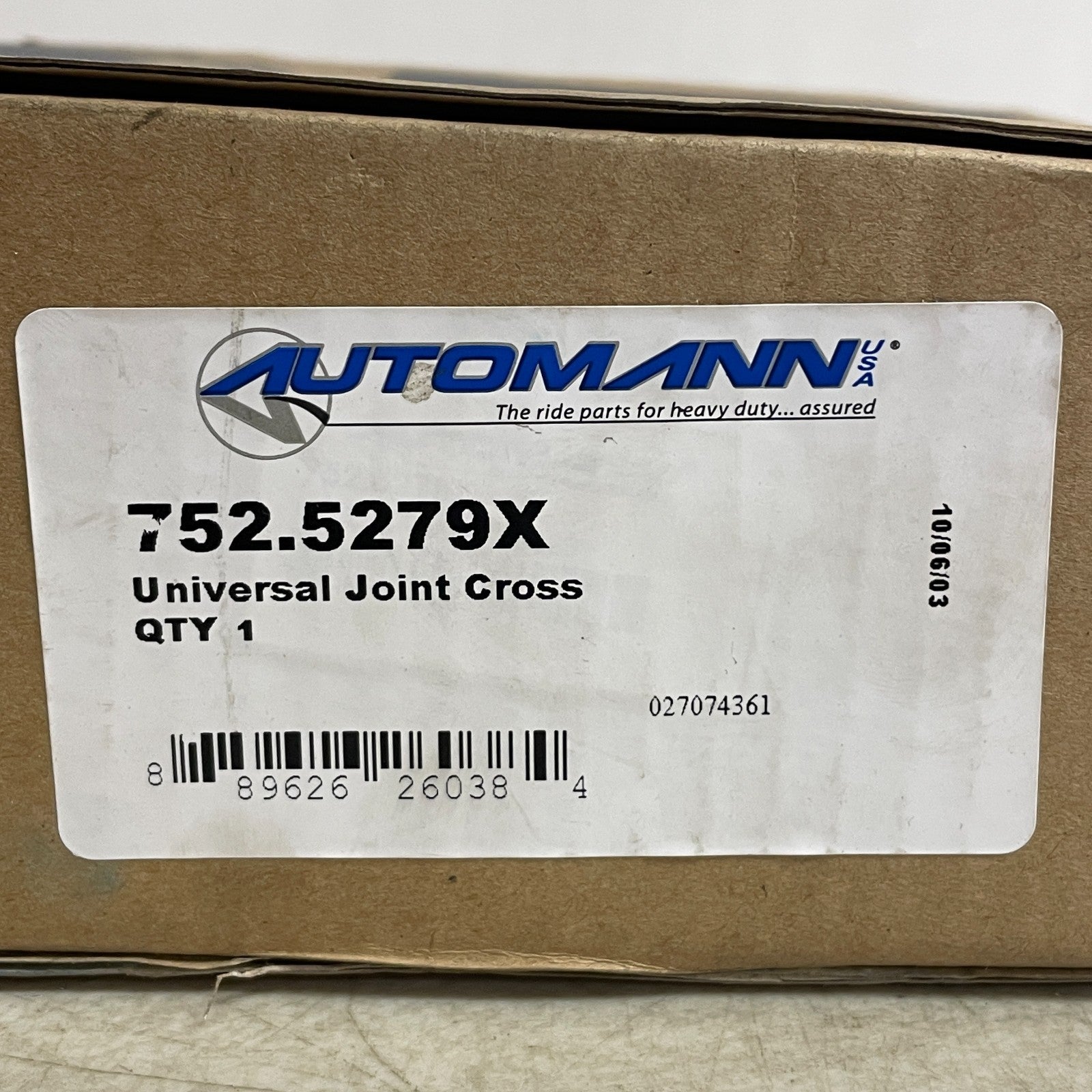 Automann 752.5279X Universal Joint Cross 1610 Series Greaseable U-Joint