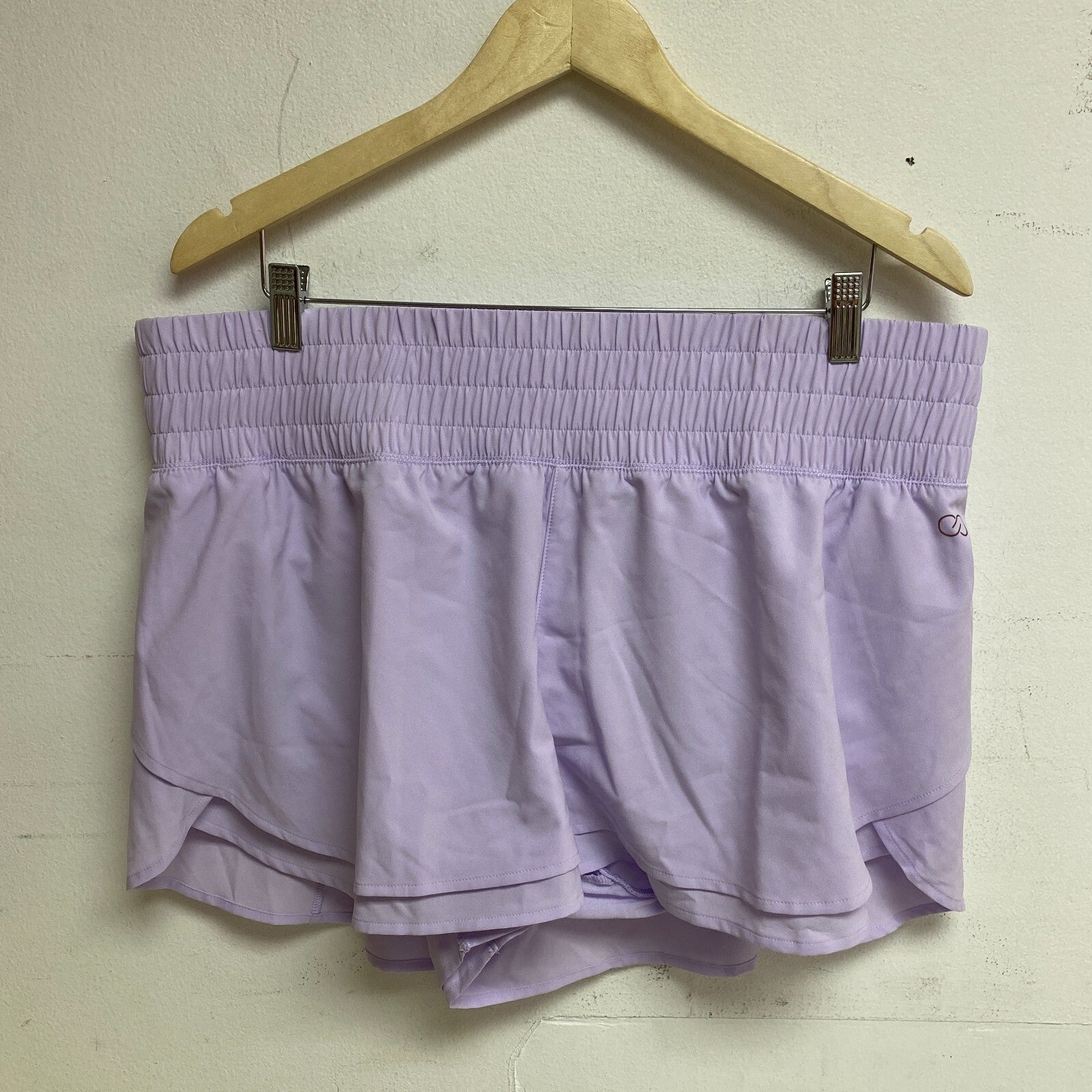 Calia Women Woven High Rise Petal Hem Short Lilac Flash WAX12326 BRAND NEW