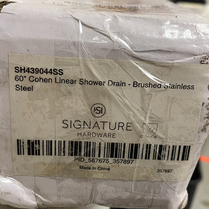 Signature Hardware 60" Cohen Linear Tile-In Shower Drain 404979