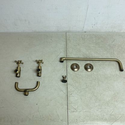 Signature Hardware Baudette Exposed Pipe Wall-Mount Shower with Rainfall Shower