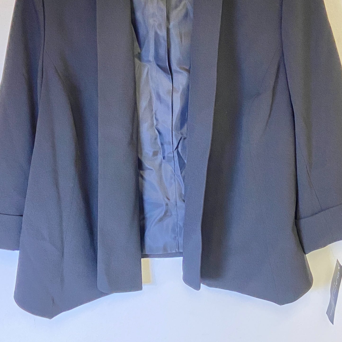 Black Label Women's Pocketless Stretch Blazer Size 16 Color Black *NWT