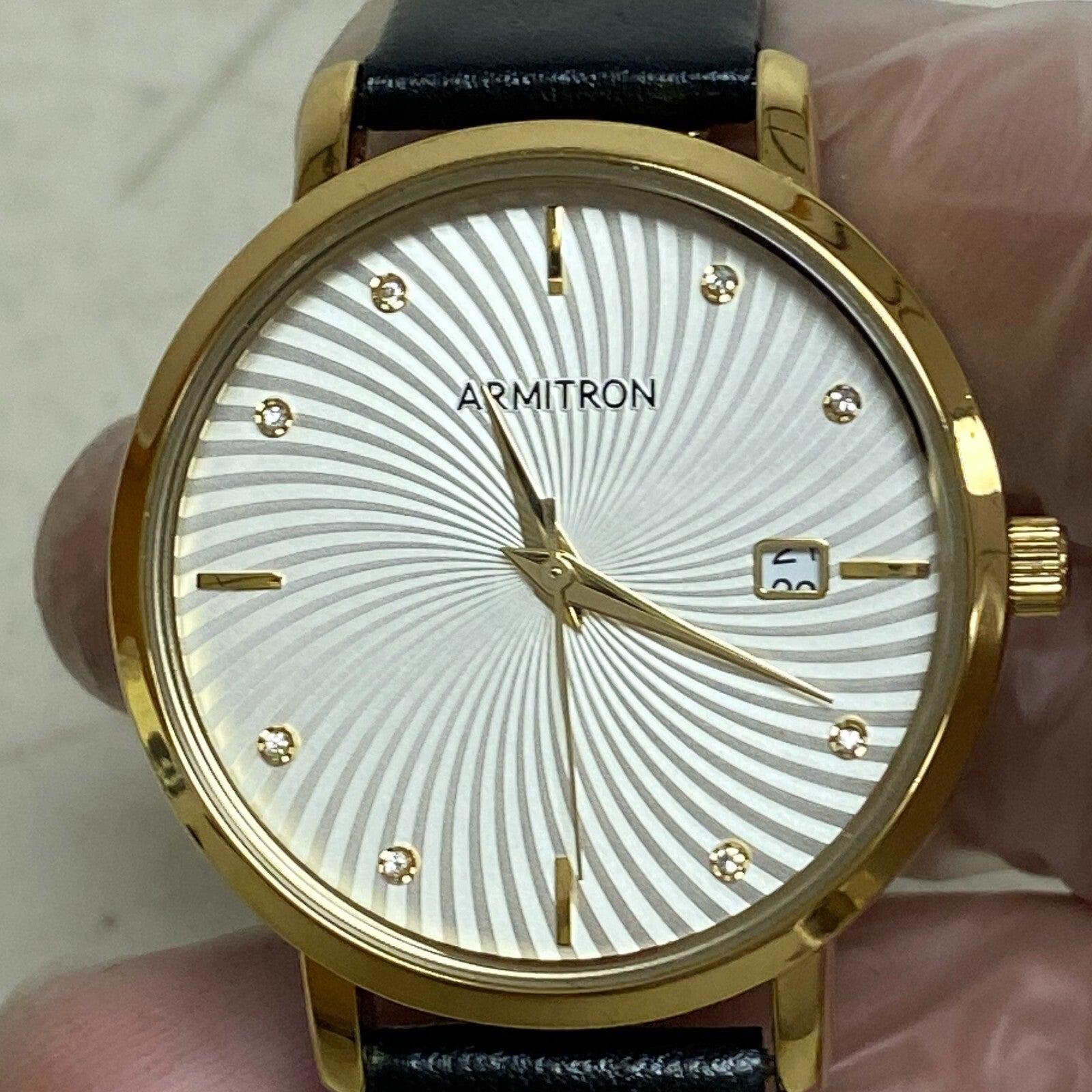 Armitron Women's Genuine Crystal Accented Date Function Bracelet Watch 75/5835GP