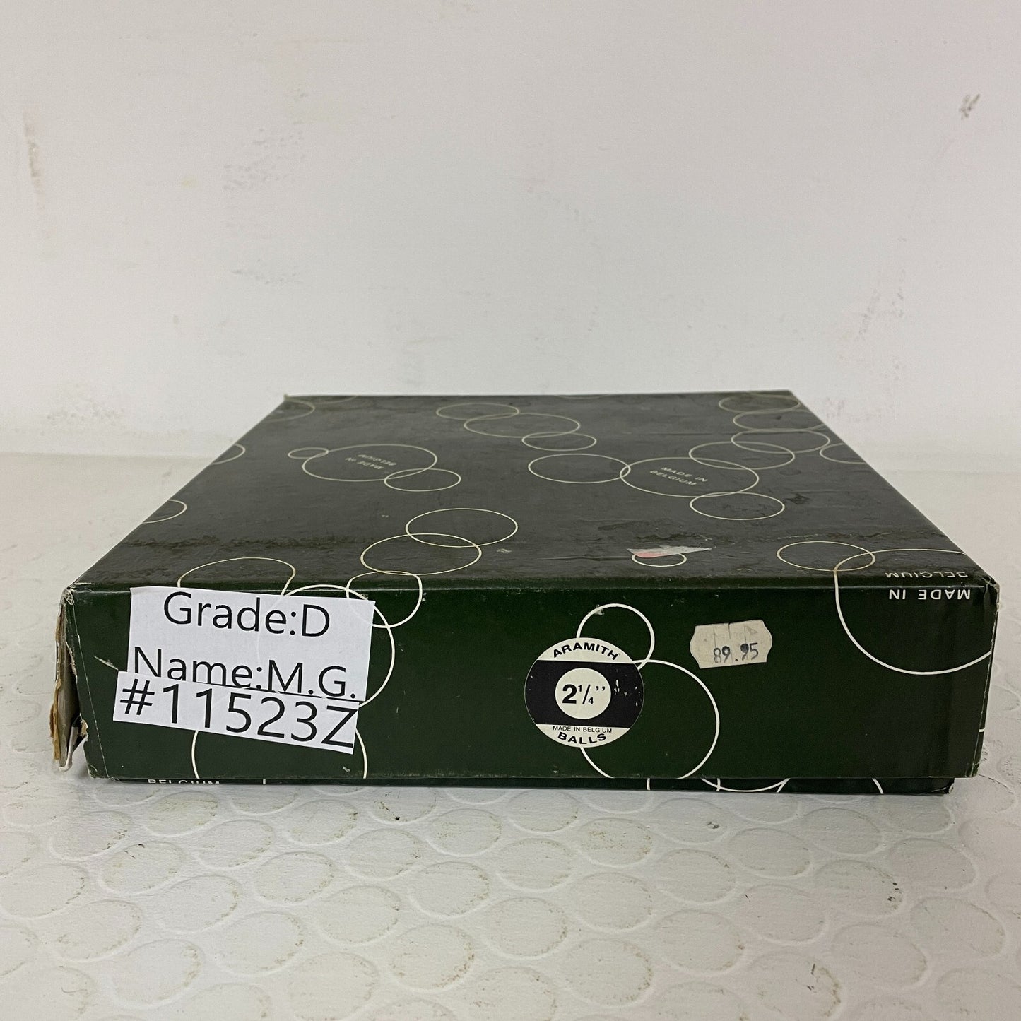 Vintage Billiard Pool Balls 2 1/4" Made in Belgium Replacement Box