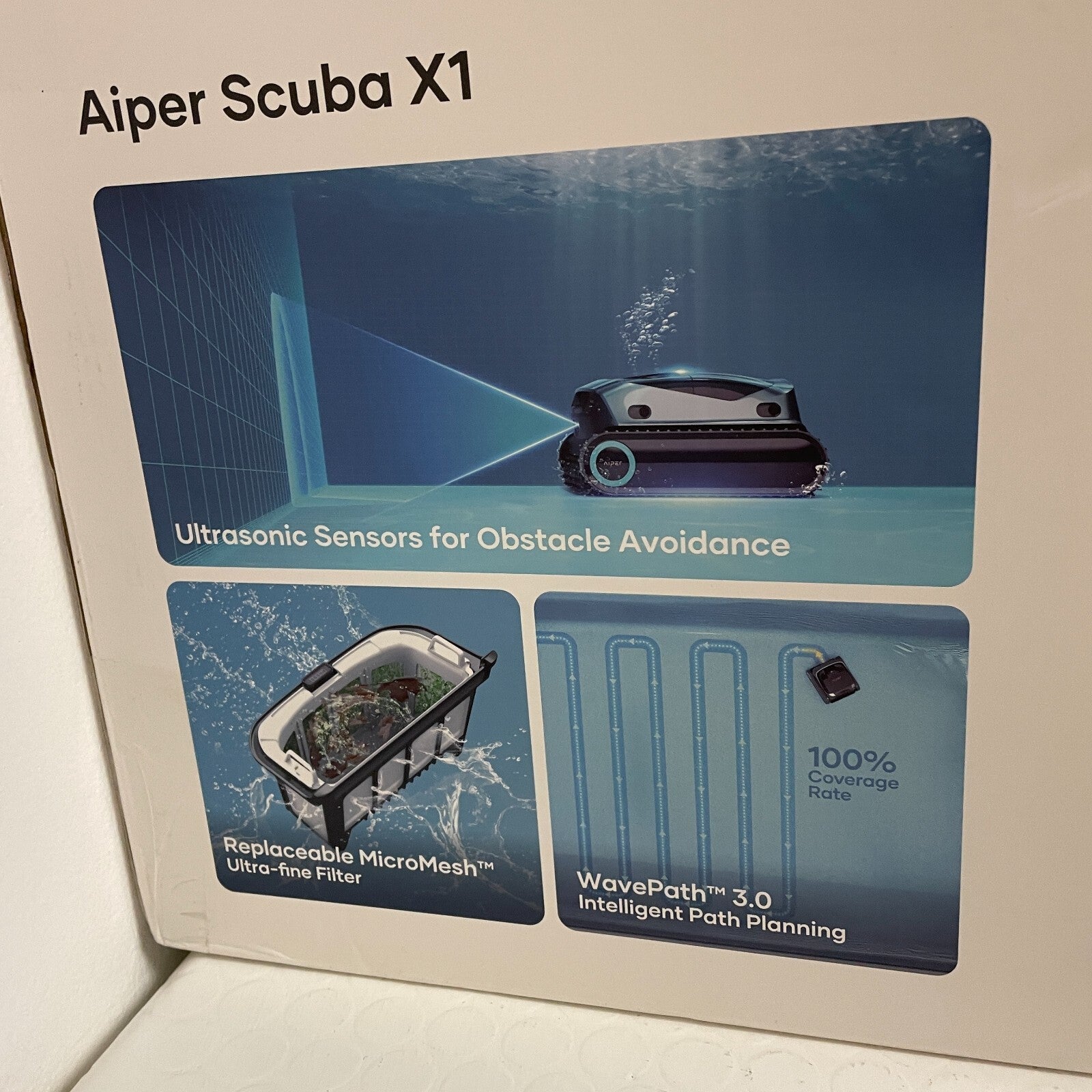 AIPER Scuba X1 Cordless Robotic Pool Cleaner 6600 GPH High-Power Suction