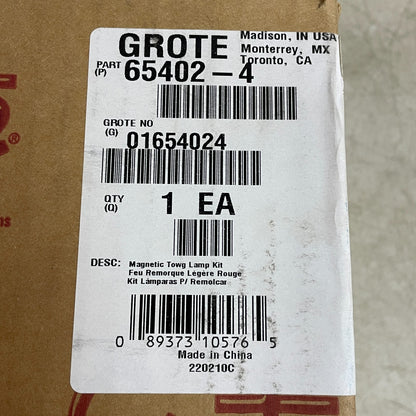 Grote Heavy‑Duty Magnetic Towing Lamp Kit Red 4‑Pole 65402‑4