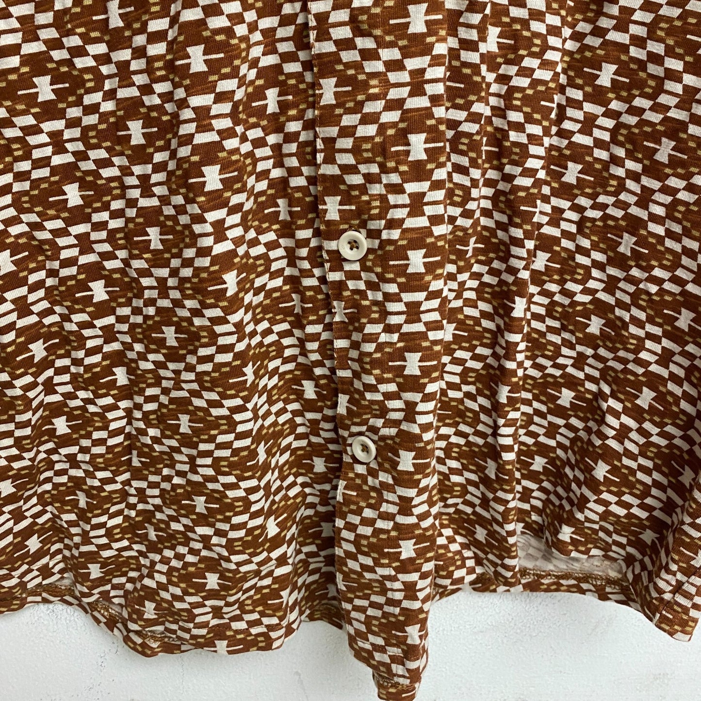 Alpine Design âMen's Rooted Knit Button Front Shirt Print Brown/Sacred Geo New