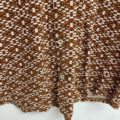 Alpine Design âMen's Rooted Knit Button Front Shirt Print Brown/Sacred Geo New