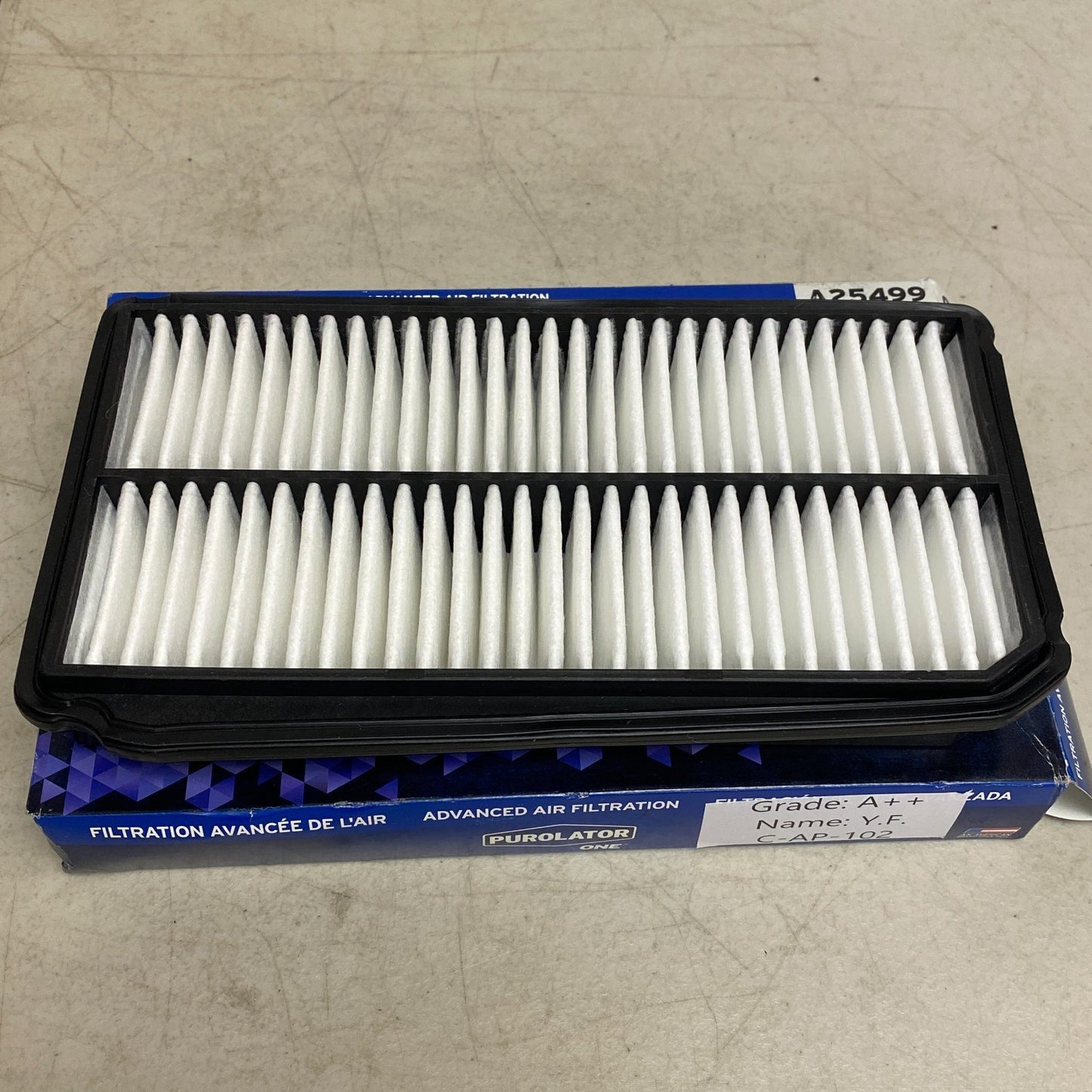 PUROLATORONE Engine Air Filter Panel White Model A25499