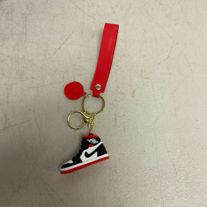 Assorted Silicone Air Jordan 1 Black and Red Keychain Accessory