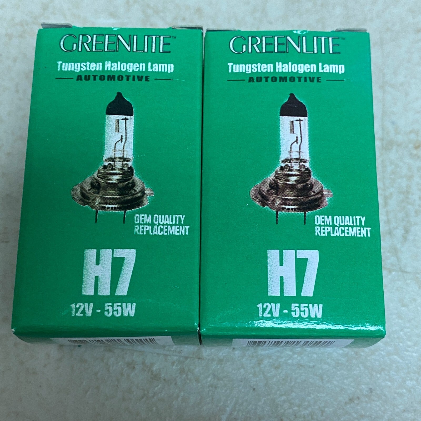 Greenlite Tungsten Halogen Lamp H7 12V-55W (2 Pack) New!