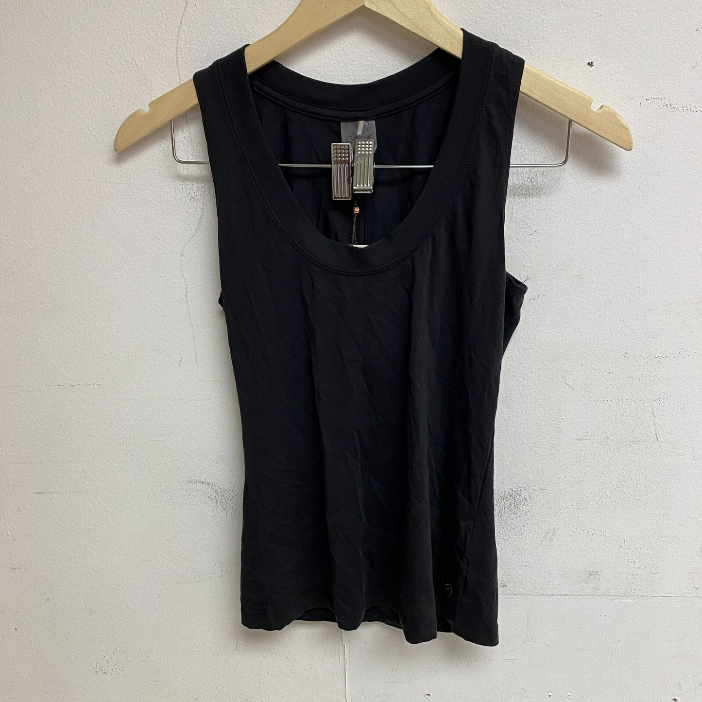 Calia Womens Everyday Slim Scoop Tank Pure Black Sleeveless Solid WAX11199