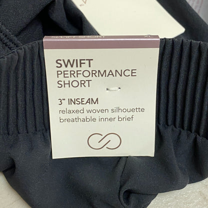 Calia Womens Performance 3" Relaxed Bonded WB Short Pure Black Solid WAX12191