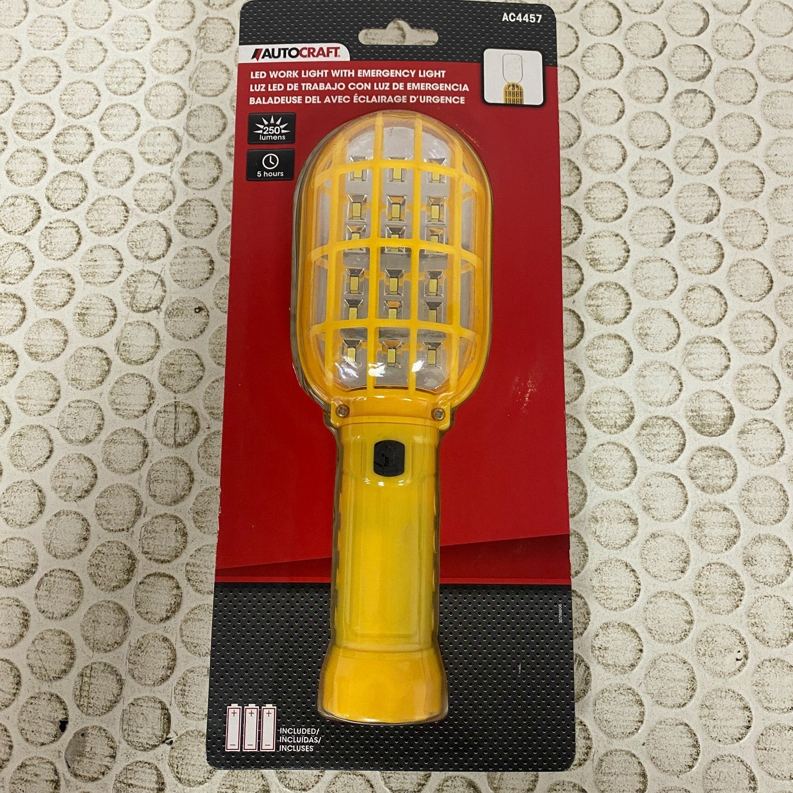 AutoCraft LED Work & Emergency Light 250 Lumens Battery Operated AC4457