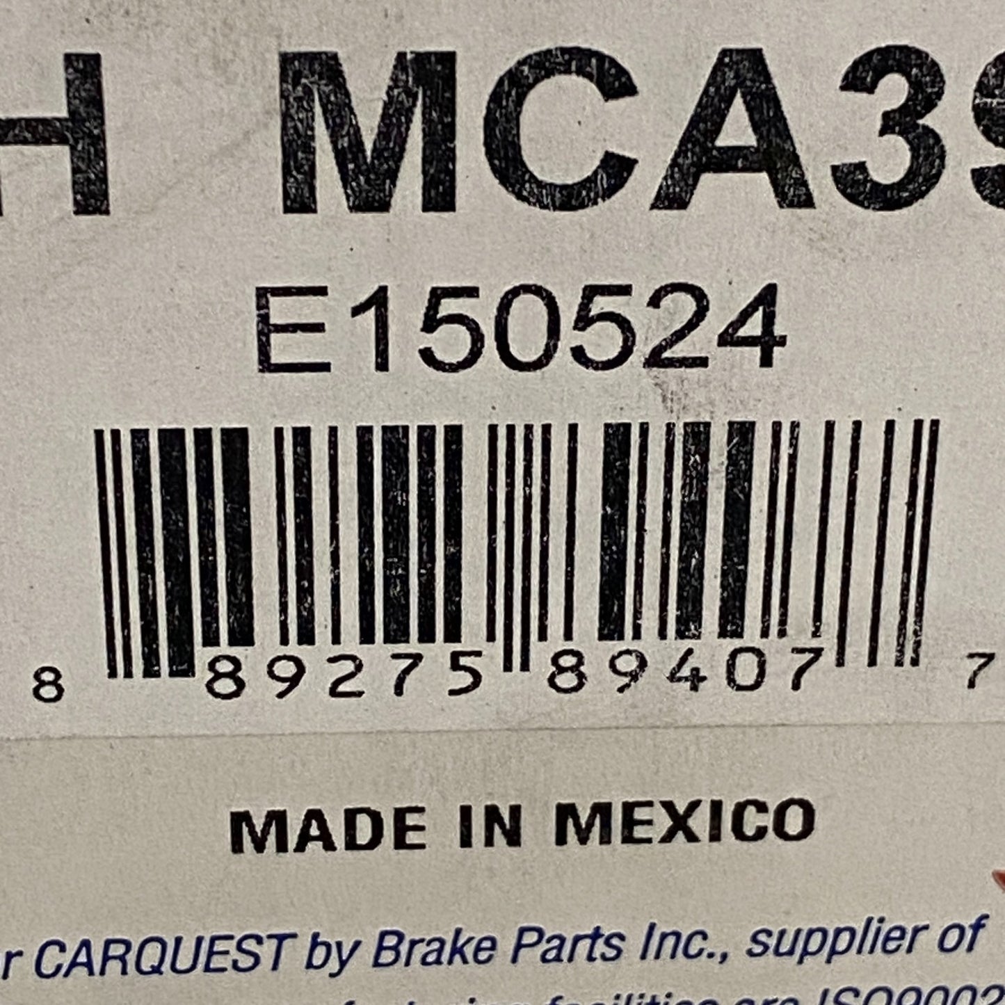 CARQUEST Brake Master Cylinder 1" Bore w/ Reservoir Wearever MCA39976