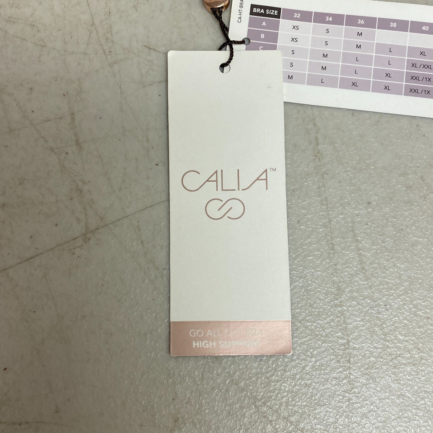 Calia Women High support Go All Out Zip Front Bra Ardosia Slate WAX17103 New