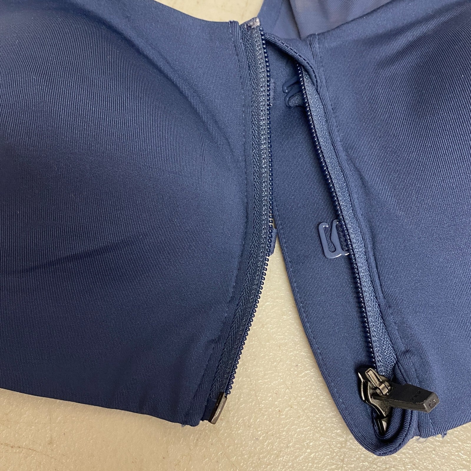 Calia Women High support Go All Out Zip Front Bra Ardosia Slate WAX17103 New