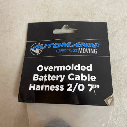 Automann Overmolded Battery Harness 2/0 Gauge 7″ Black Heavy-Duty 178.2020BK