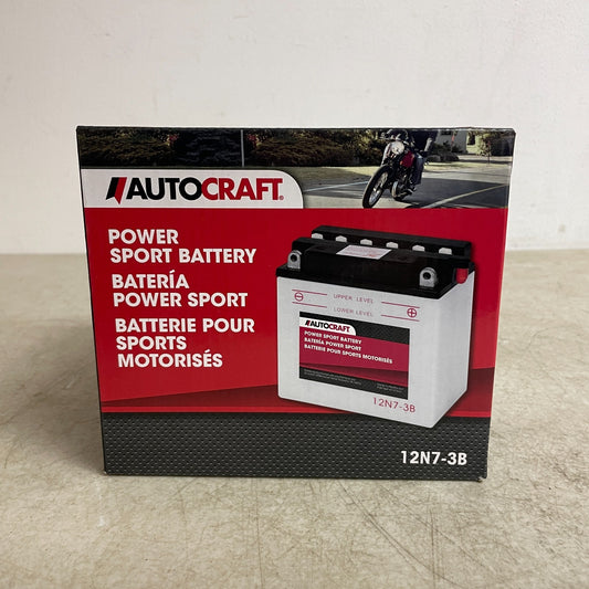 Autocraft 12N7-3B 12V 7Ah Powersport Battery Dry-Charged 70 CCA Motorcycle