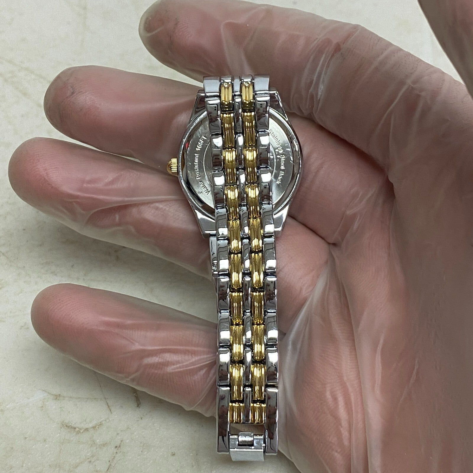 Armitron Women's Easy to Read Dial Bracelet Watch Gold/Silver Band 75/5304TB