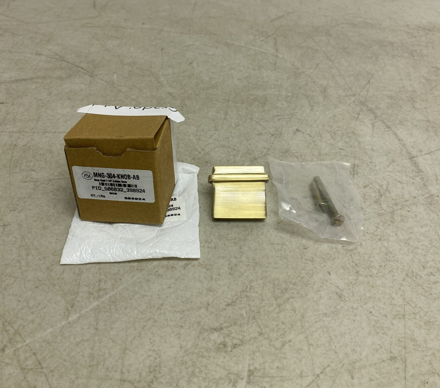 Signature Hardware Brass Knob - 1-1/4'' - Antique Brass,  MODEL: MNG-304-KNOB-AB