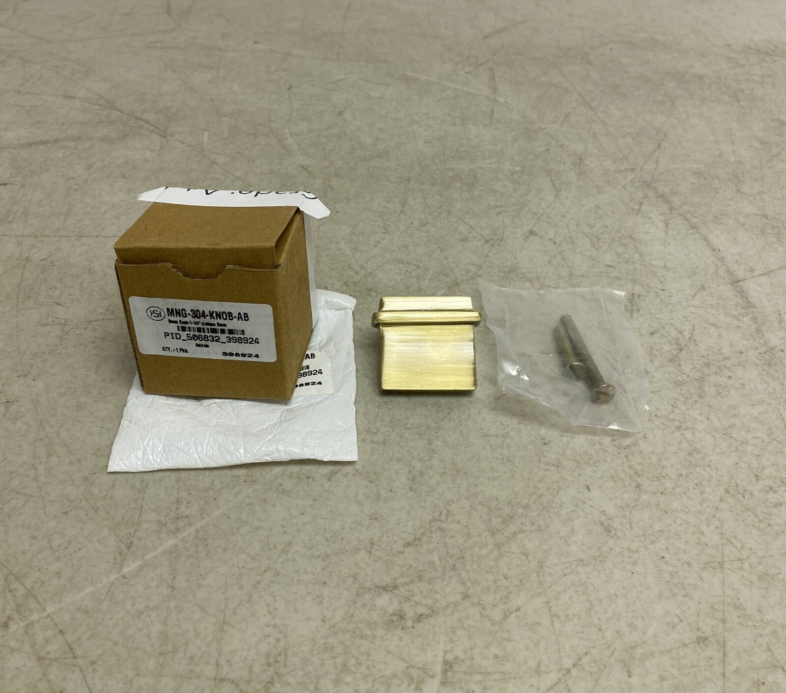 Signature Hardware Brass Knob - 1-1/4'' - Antique Brass,  MODEL: MNG-304-KNOB-AB