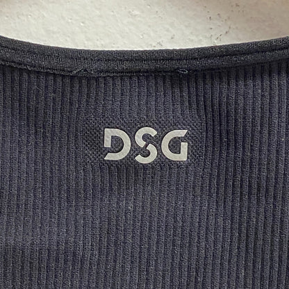 DSG Womens Highneck Brami Shirt Pure Black Sleeveless Solid Racerback DAW12710