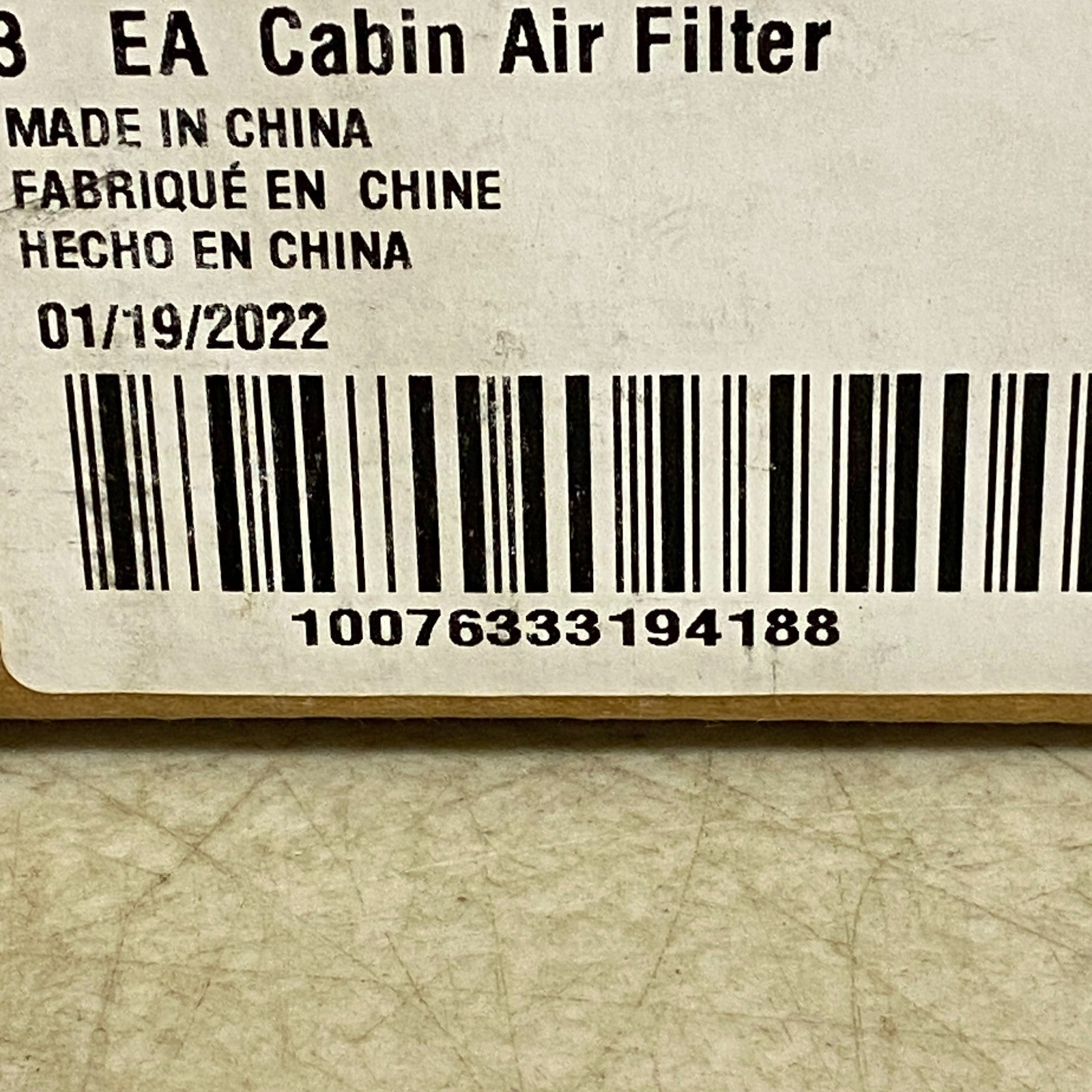 Purolator ONE C25246C Cabin Air Filter 3 Pack Carbon Media