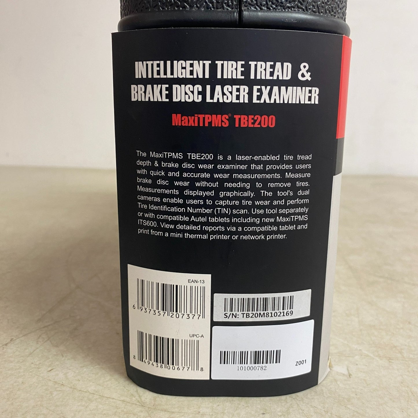 AUTEL MaxiTPMS TBE200 Laser Tire Tread & Brake Disc Wear Examiner Black