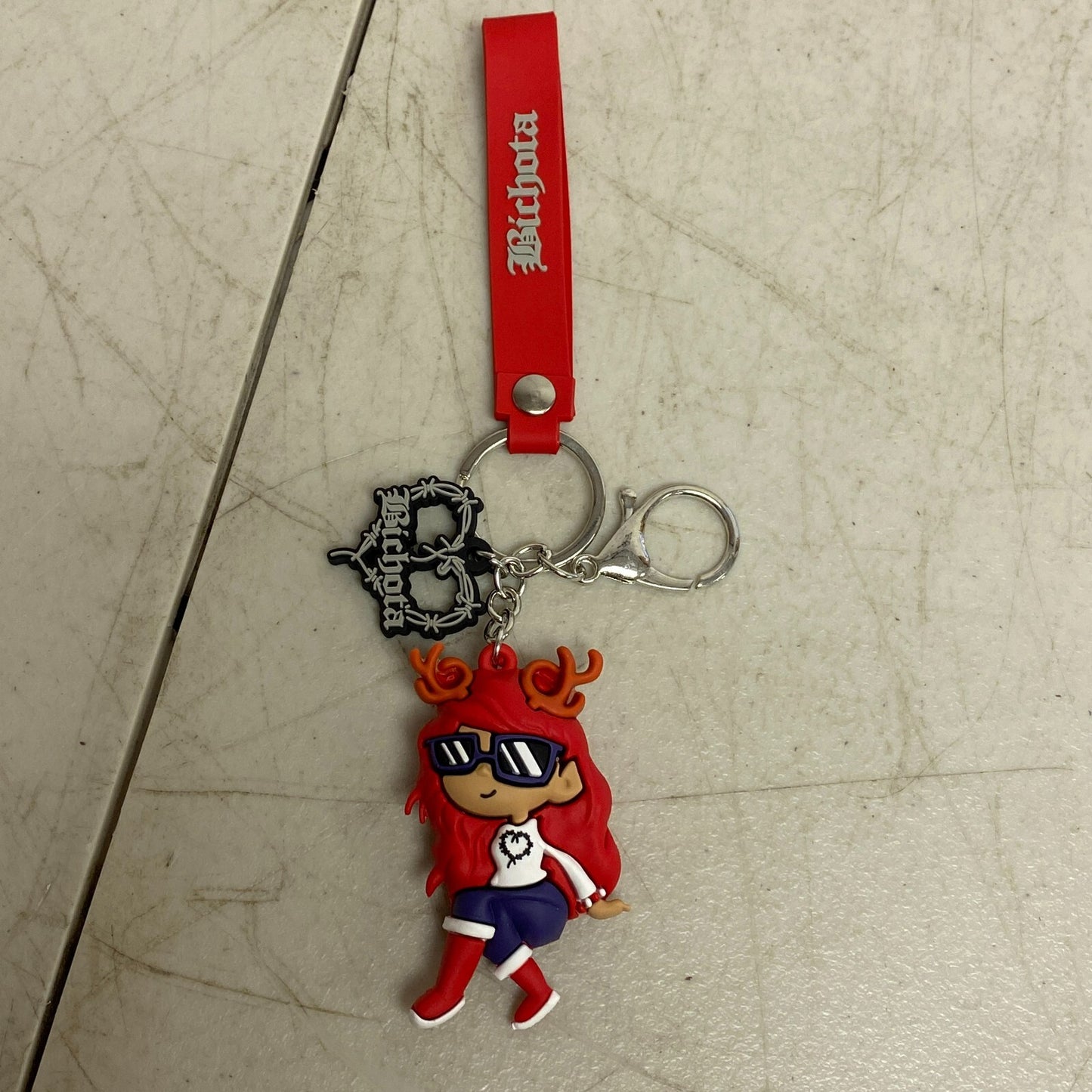 Assorted Silicone Bichota Keychain with Bichota Accessory