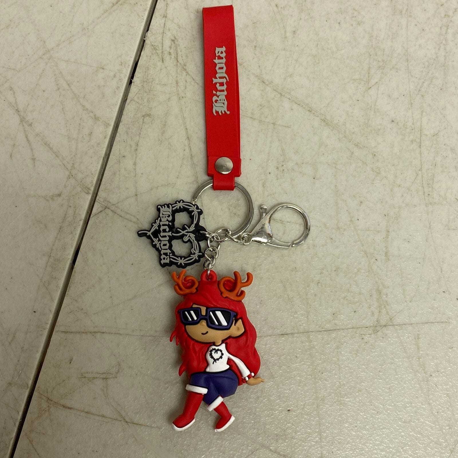 Assorted Silicone Bichota Keychain with Bichota Accessory