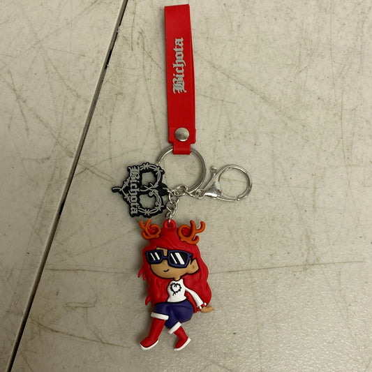 Assorted Silicone Bichota Keychain with Bichota Accessory