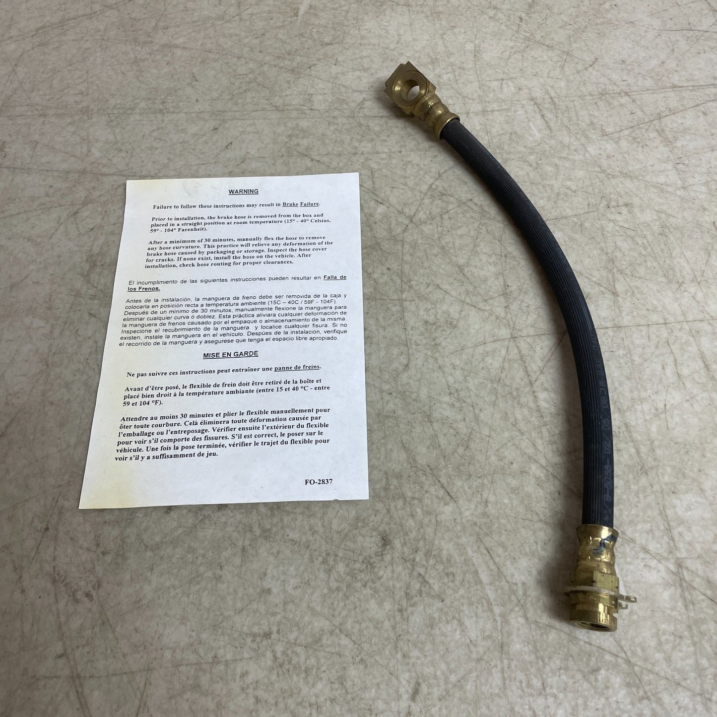 Carquest BHA380072 Brake Hose Assembly Fit Hydraulic Brake Line Hose