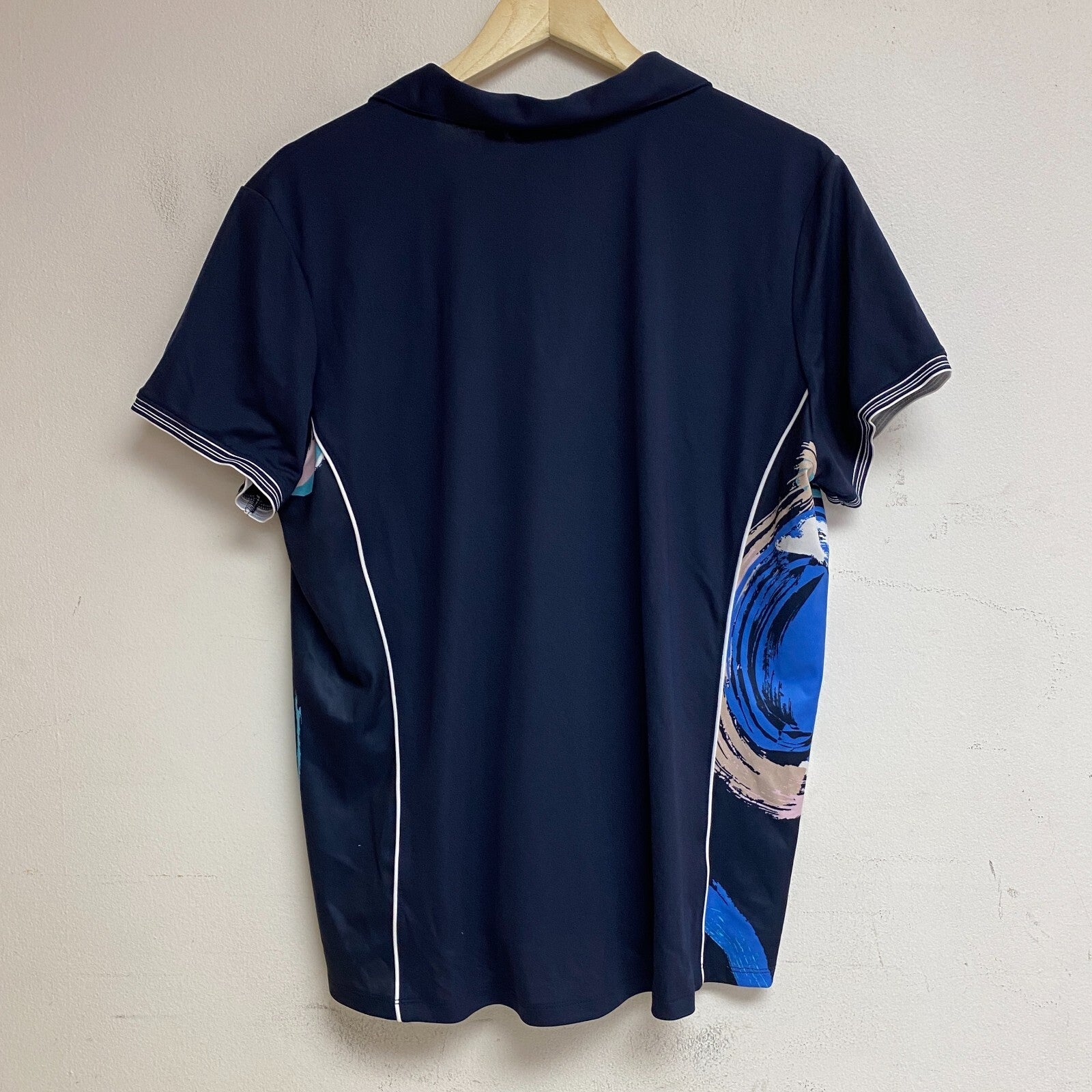 Lady Hagen Women's Polyester Short Sleeve Polo Navy Blazer/ White WGH11472 New