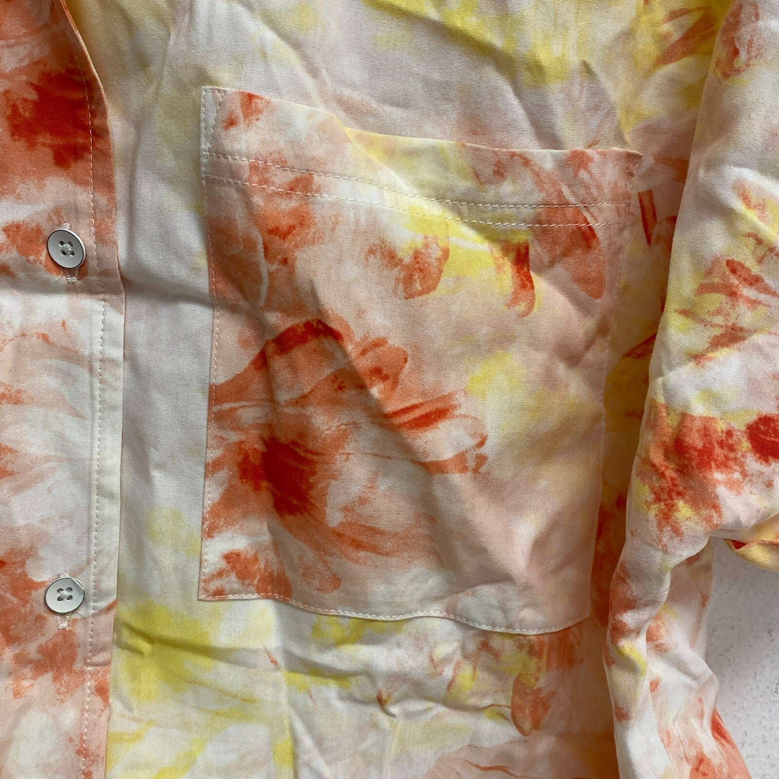 Alpine Design Womens W Ad SS Woven Button Down Soft Peach/ Floral ADW13202