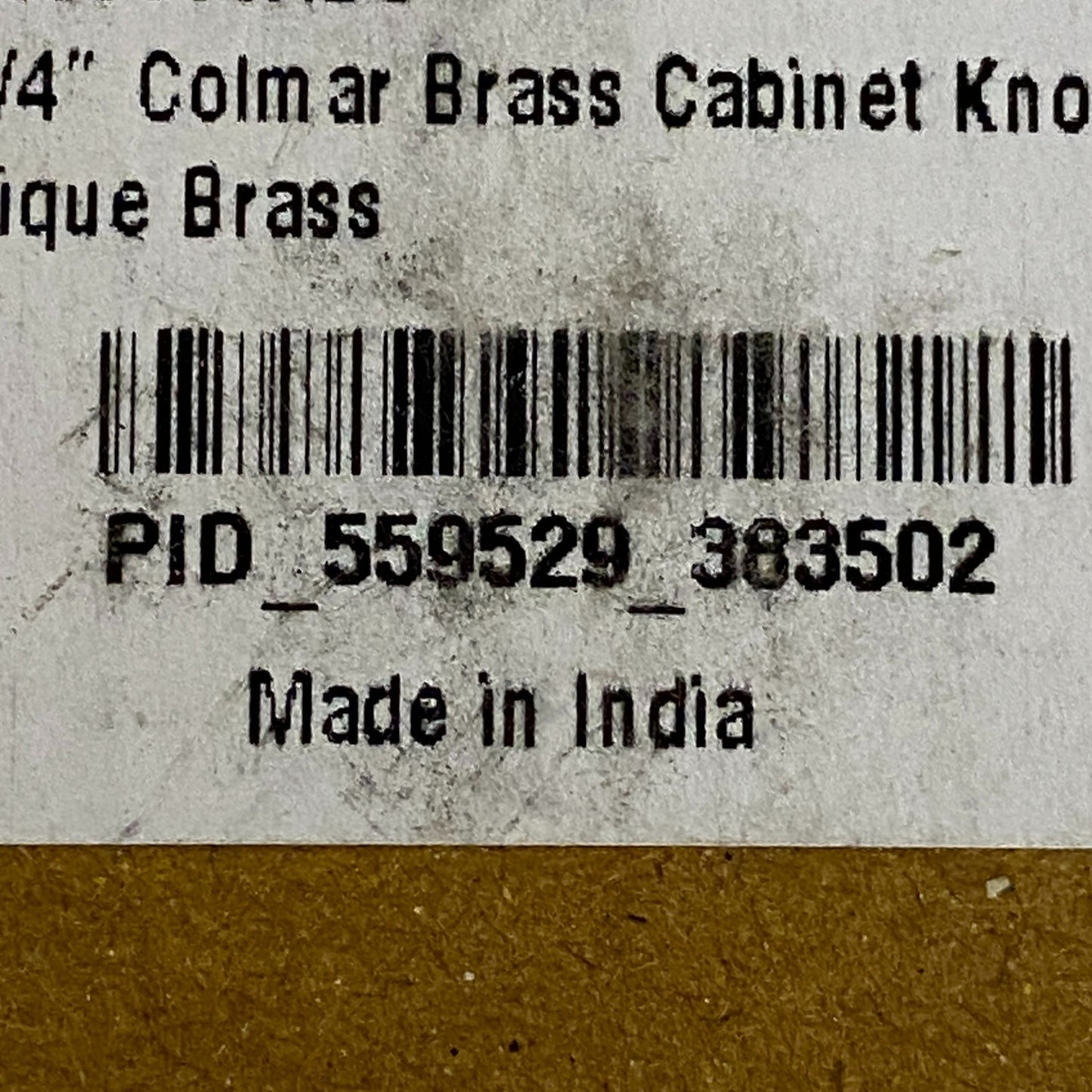 Signature Hardware 1-1/4" Colmar Brass Cabinet Knob Antique Brass SH553066ABS