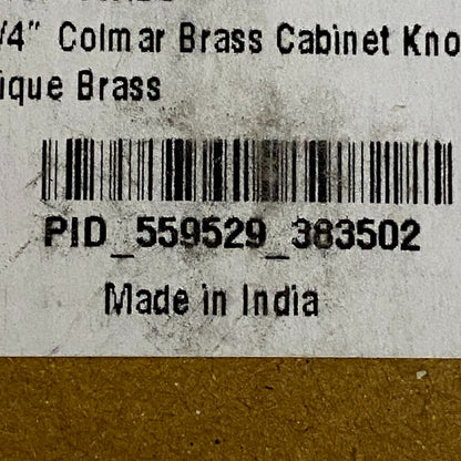 Signature Hardware 1-1/4" Colmar Brass Cabinet Knob Antique Brass SH553066ABS