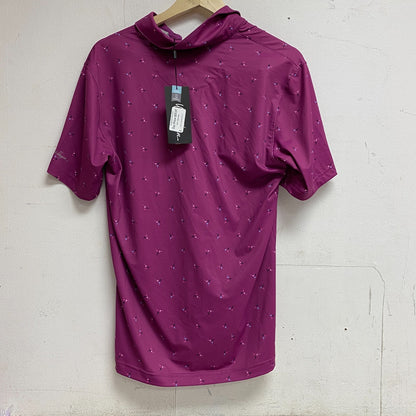 Walter Hagan Men's P11 Pinwheel Flag Print Polo Flag Pinwheel Magenta MGA11497