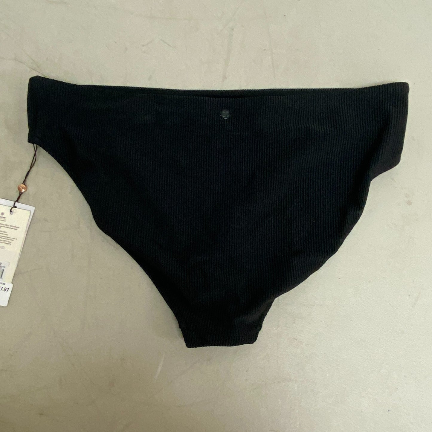 Calia Womens MidRise Rib Bottom Pure Black Solid Summer Stylish Trendy WSA21400R