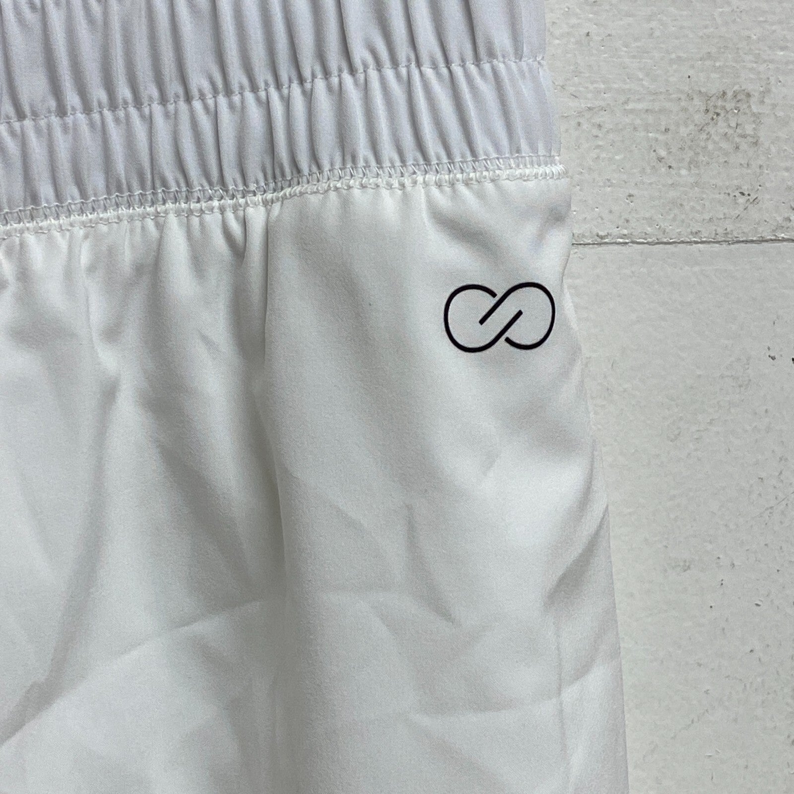 Calia Woven High Rise Petal Hem Step Up Short Pure White WAX12259PRT BRAND NEW