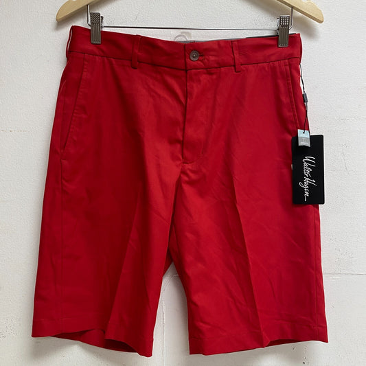 Walter Hagen Men's 10" Flat Front P11 USA Solid Short Positive Red MGA14185