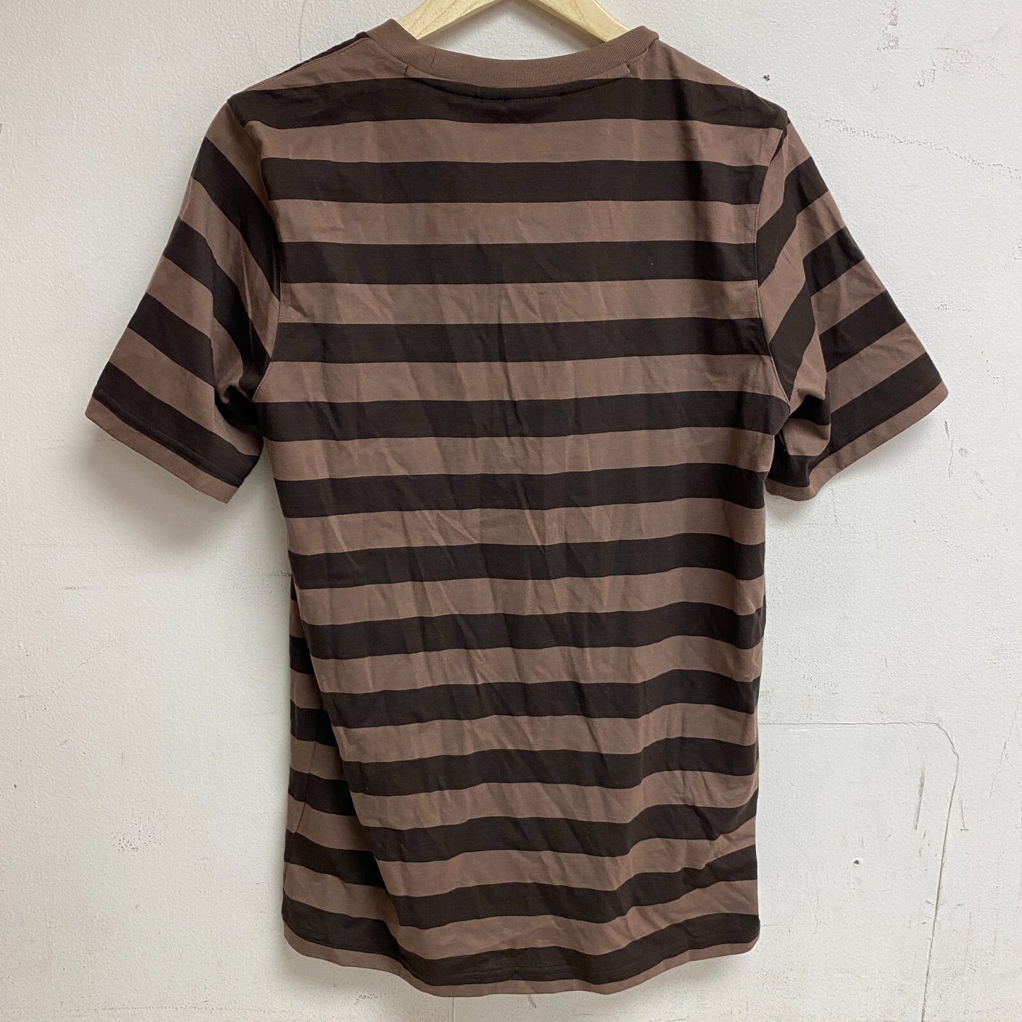 Adidas Original's Men's Striped Tee Shirt Dark Brown IR7586 Size Medium New!