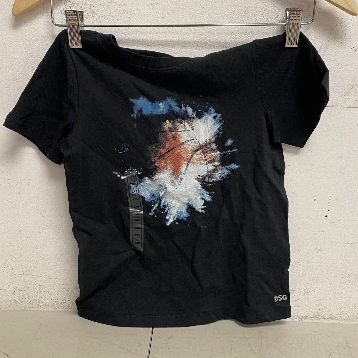 DSG Boys Training Relaxed Solid Cotton Graphic T-Shirt Pure Black DAB21108 New