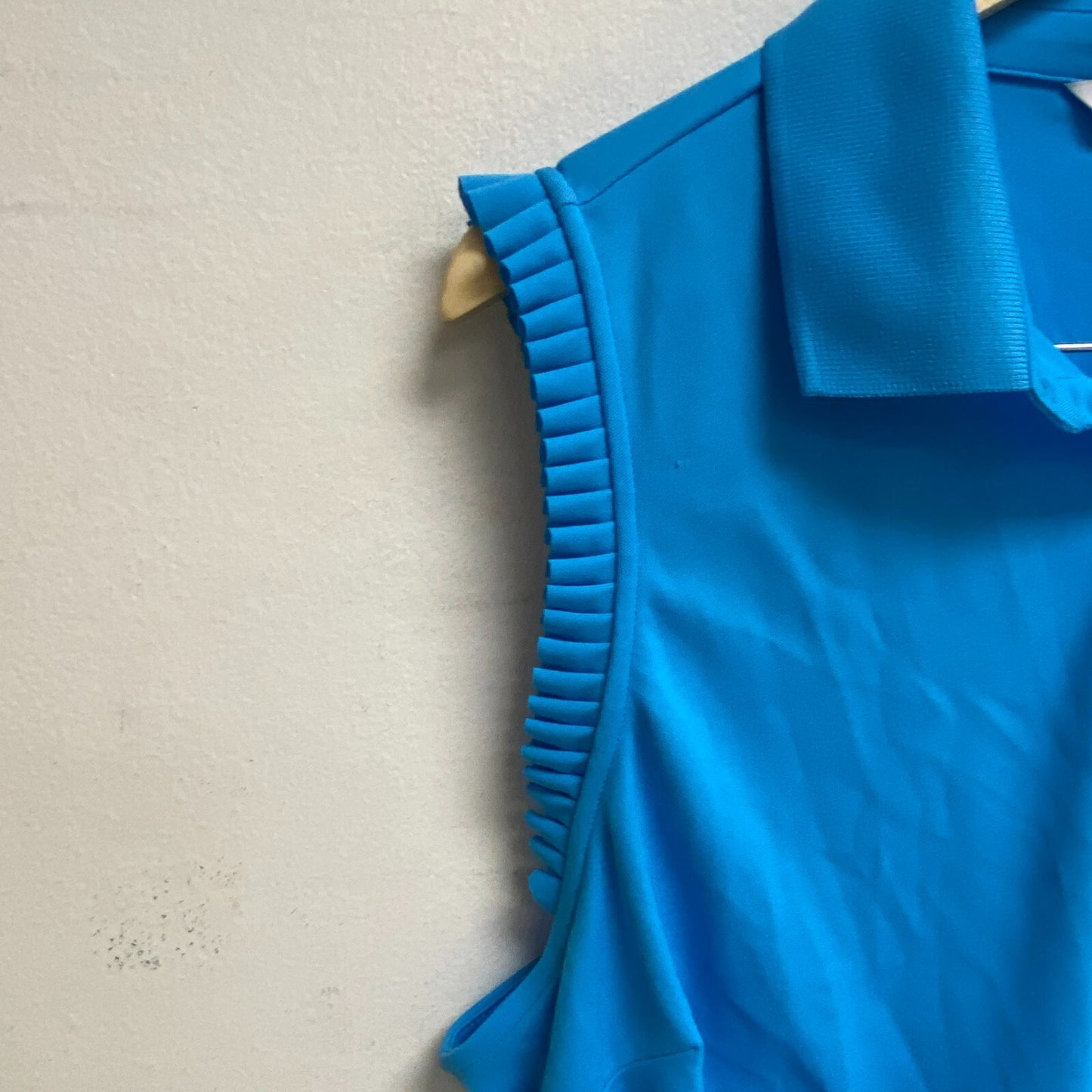 Lady Hagen Womens Eyelet Dolman Polo Blue Oasis Sleeveless Solid WGH11478