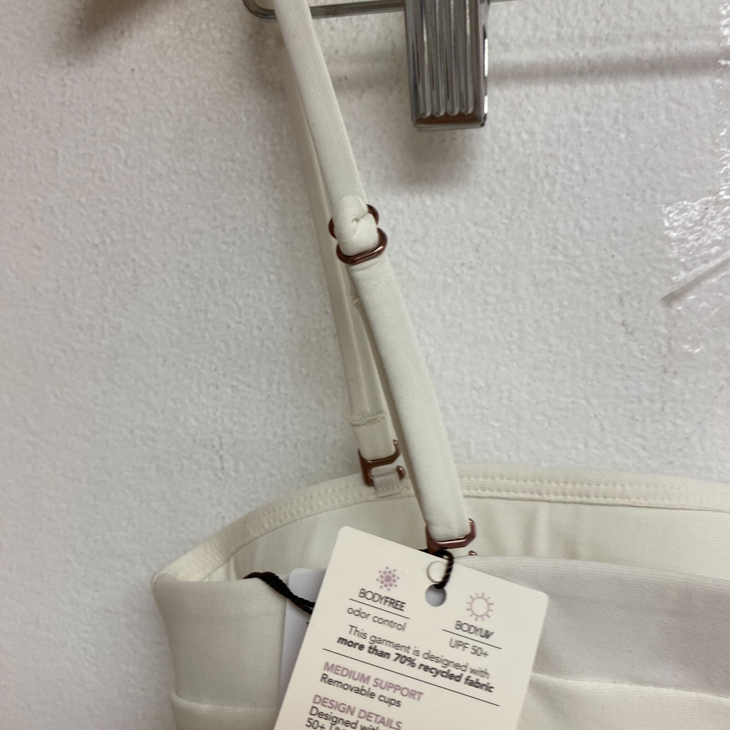 CALIA WOMENS Top BANDEAU TANKINI CLOUD COVER White WSA23304 Brand New!